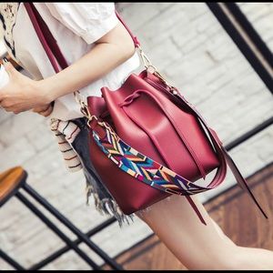 JULIA KAY TRIBAL DRAWSTRING CROSSBODY BAG
